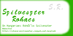 szilveszter rohacs business card